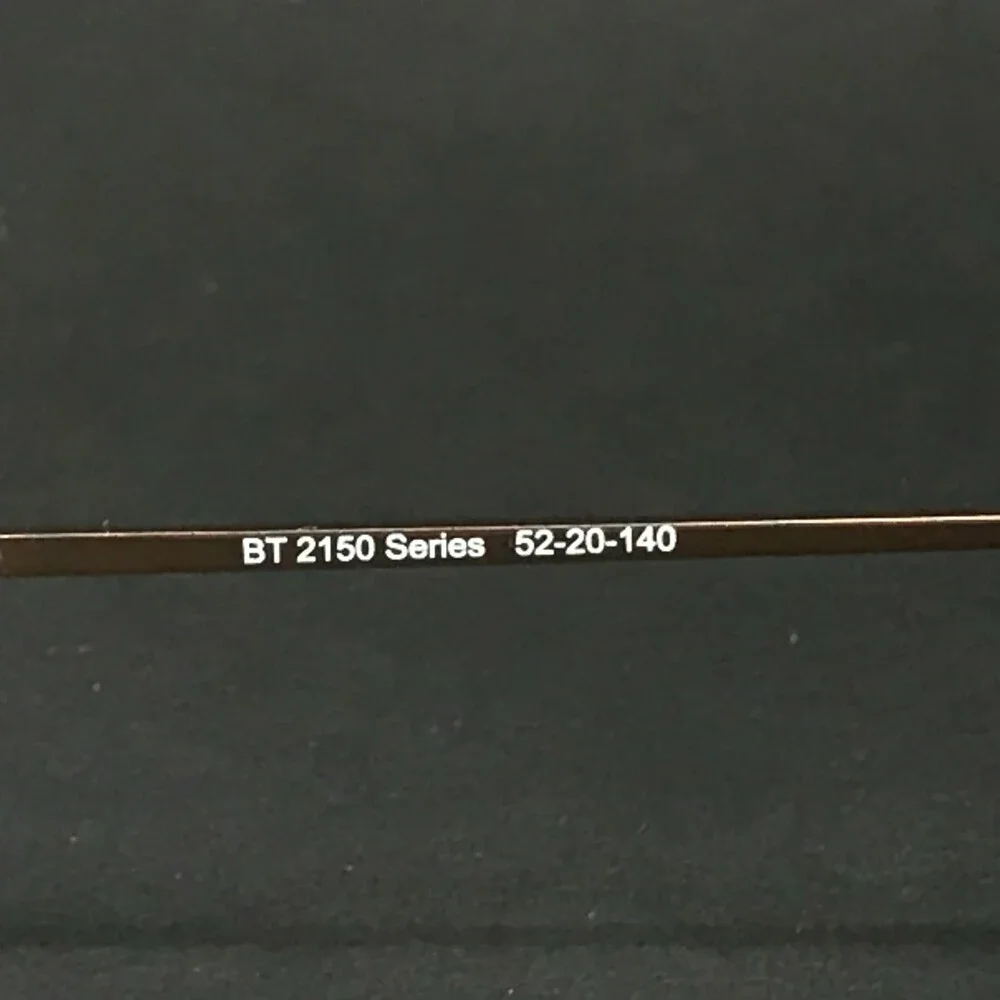 Beta Titanium Eyeglasses Frames BT2150 C3 Bronze Brown Rimless Oval 52-20-140